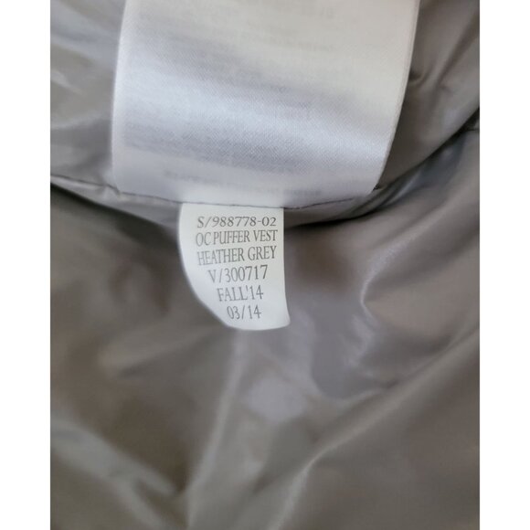 Gap Outdoor Edition Wool Blend Gray Winter Down Puffer Vest w/ Faux Fur Hood S - Picture 7 of 9